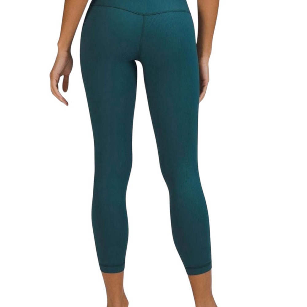 Lululemon Align™ High-Rise Ribbed Pant 25" in Green Jasper Size 6 New